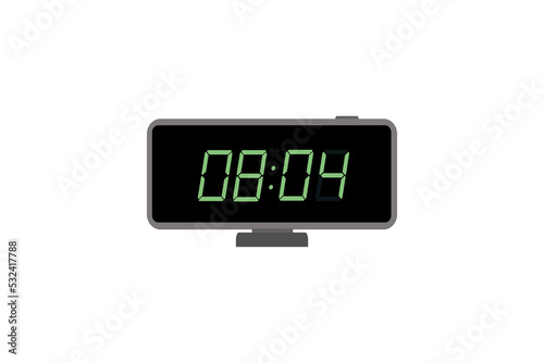 Electronic clock. Vector illustration on a white background