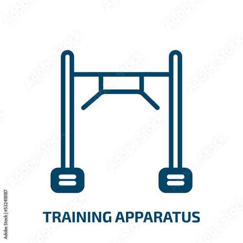 training apparatus icon from gym and fitness collection. Filled training apparatus, apparatus, equipment glyph icons isolated on white background. Black vector training apparatus sign, symbol for web