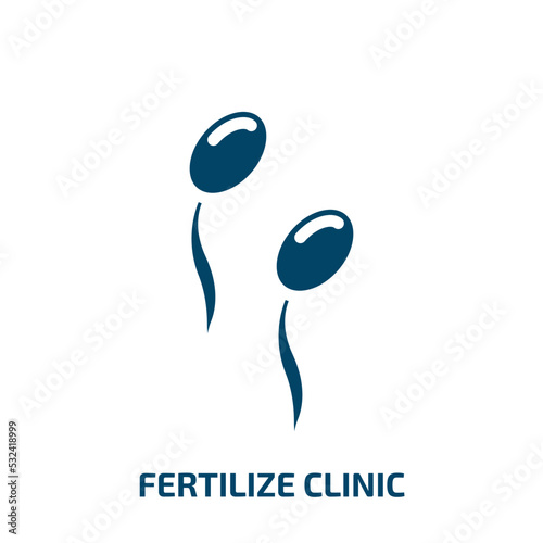fertilize clinic icon from nature collection. Filled fertilize clinic, pregnancy, clinic glyph icons isolated on white background. Black vector fertilize clinic sign, symbol for web design and mobile