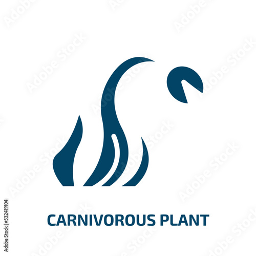carnivorous plant icon from nature collection. Filled carnivorous plant, plant, carnivorous glyph icons isolated on white background. Black vector carnivorous plant sign, symbol for web design and