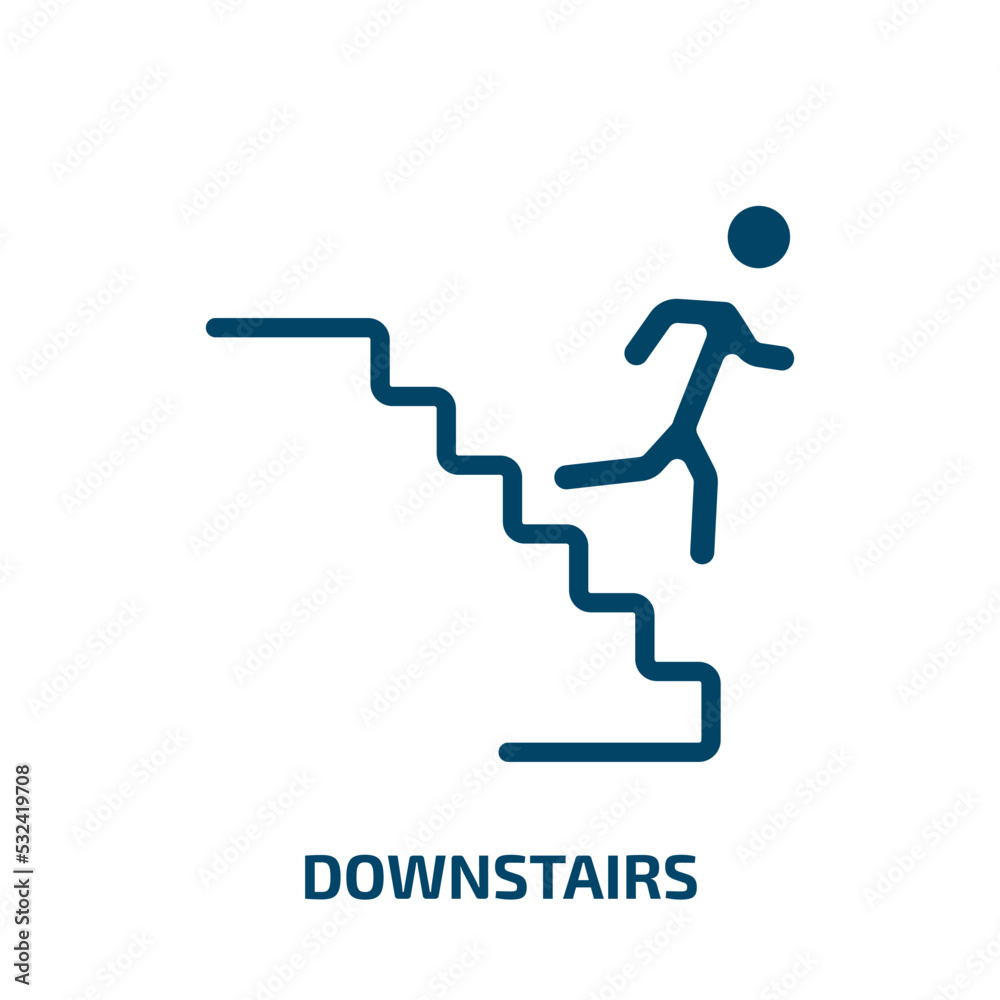 downstairs icon from people collection. Filled downstairs, down, up glyph icons isolated on white background. Black vector downstairs sign, symbol for web design and mobile apps downstairs icon from people collection. Filled downstairs, down, up glyph icons isolated on white background. Black vector downstairs sign, symbol for web design and mobile apps