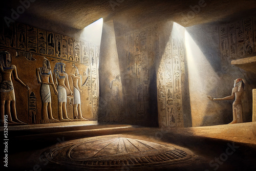 Print op canvas Inside the secret tombs of Egyptian Pharaohs