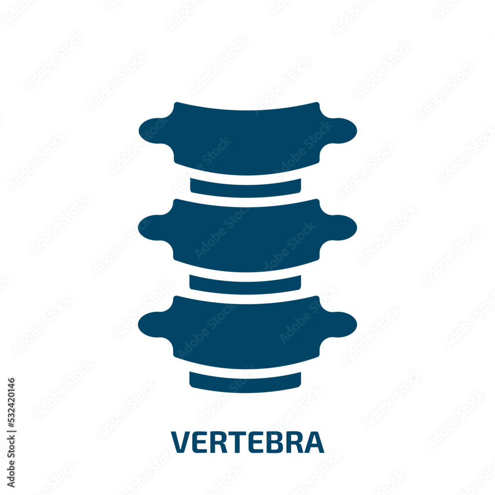 vertebra icon from medical collection. Filled vertebra, body, anatomy ...