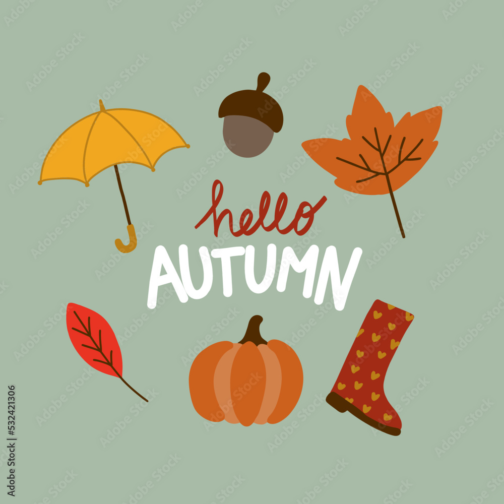 Flat autumn celebration background
