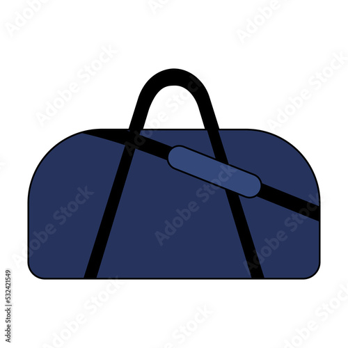Duffle bag pictogram vector illustration.