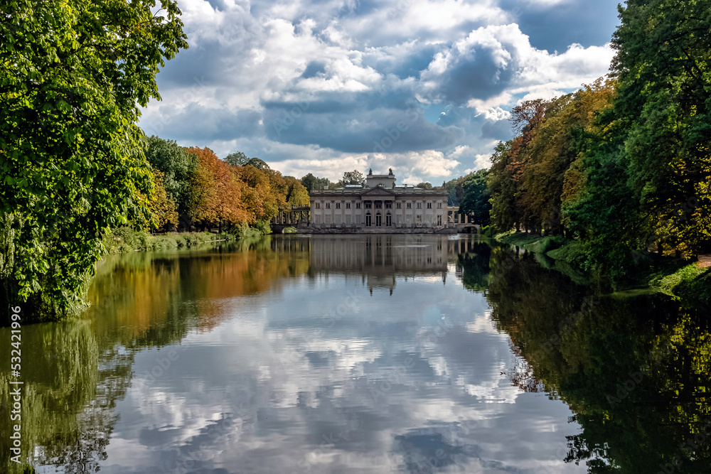 Palace on the Isle also known as Baths Palace or Palace on the Water - Royal Baths Park, Warsaw, Poland