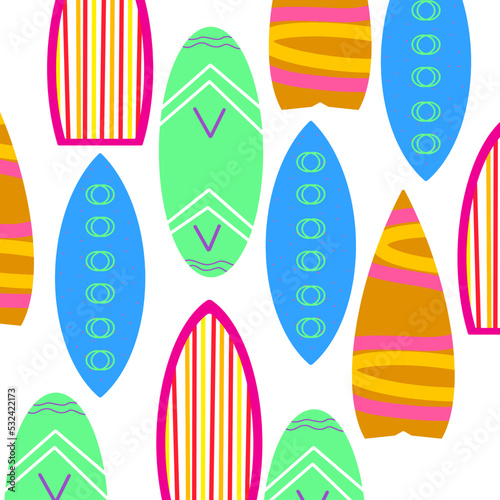 Surfing boards pattern sports recreation summer