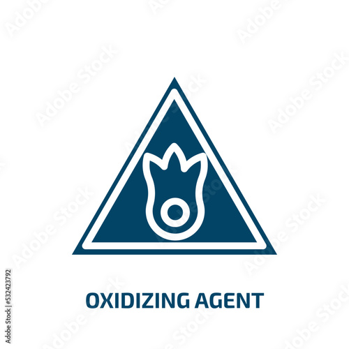 oxidizing agent icon from cleaning collection. Filled oxidizing agent, agent, harmful glyph icons isolated on white background. Black vector oxidizing agent sign, symbol for web design and mobile apps