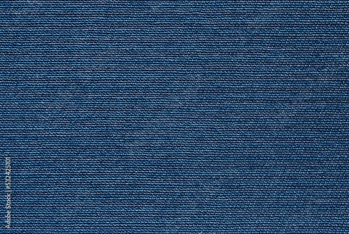 Navy canvas texture, cotton fabric pattern close up as background 