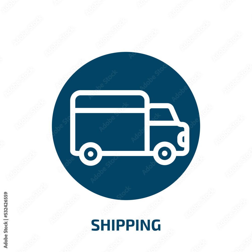 shipping icon from delivery and logistic collection. Filled shipping, delivery, truck glyph icons isolated on white background. Black vector shipping sign, symbol for web design and mobile apps shipping icon from delivery and logistic collection. Filled shipping, delivery, truck glyph icons isolated on white background. Black vector shipping sign, symbol for web design and mobile apps