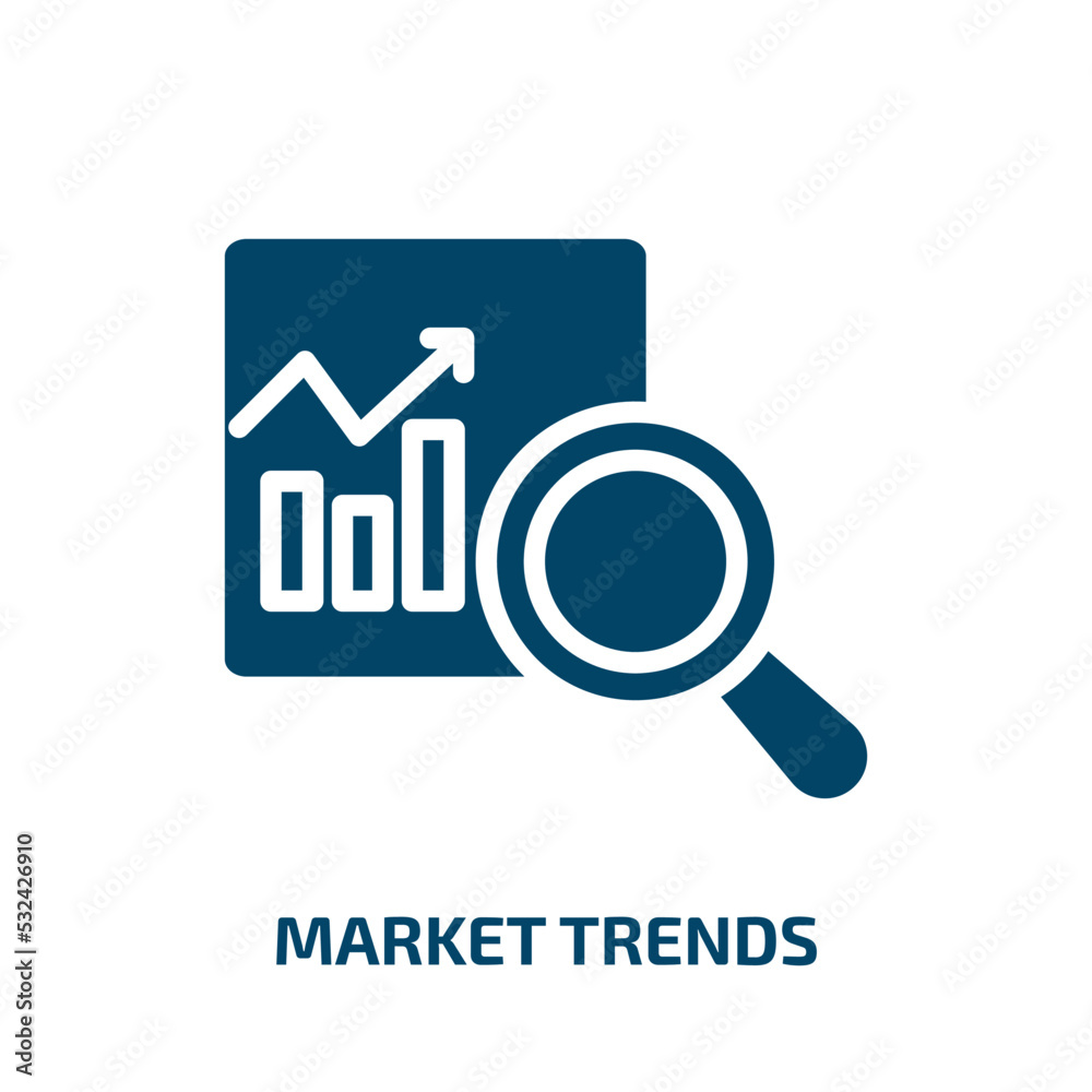 market trends icon from cryptocurrency collection. Filled market trends, graph, chart glyph icons isolated on white background. Black vector market trends sign, symbol for web design and mobile apps market trends icon from cryptocurrency collection. Filled market trends, graph, chart glyph icons isolated on white background. Black vector market trends sign, symbol for web design and mobile apps
