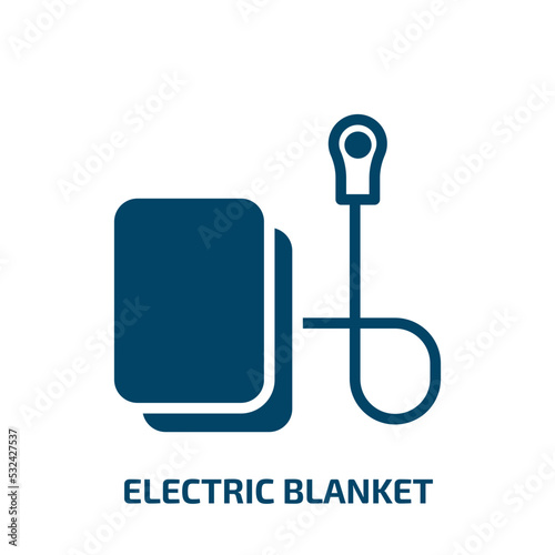 electric blanket icon from electronic devices collection. Filled electric blanket, electric, blanket glyph icons isolated on white background. Black vector electric blanket sign, symbol for web design