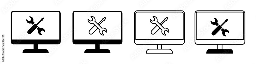 Support icon vector set. Repair illustration sign collection. Fix symbol or logo. Support icon vector set. Repair illustration sign collection. Fix symbol or logo.