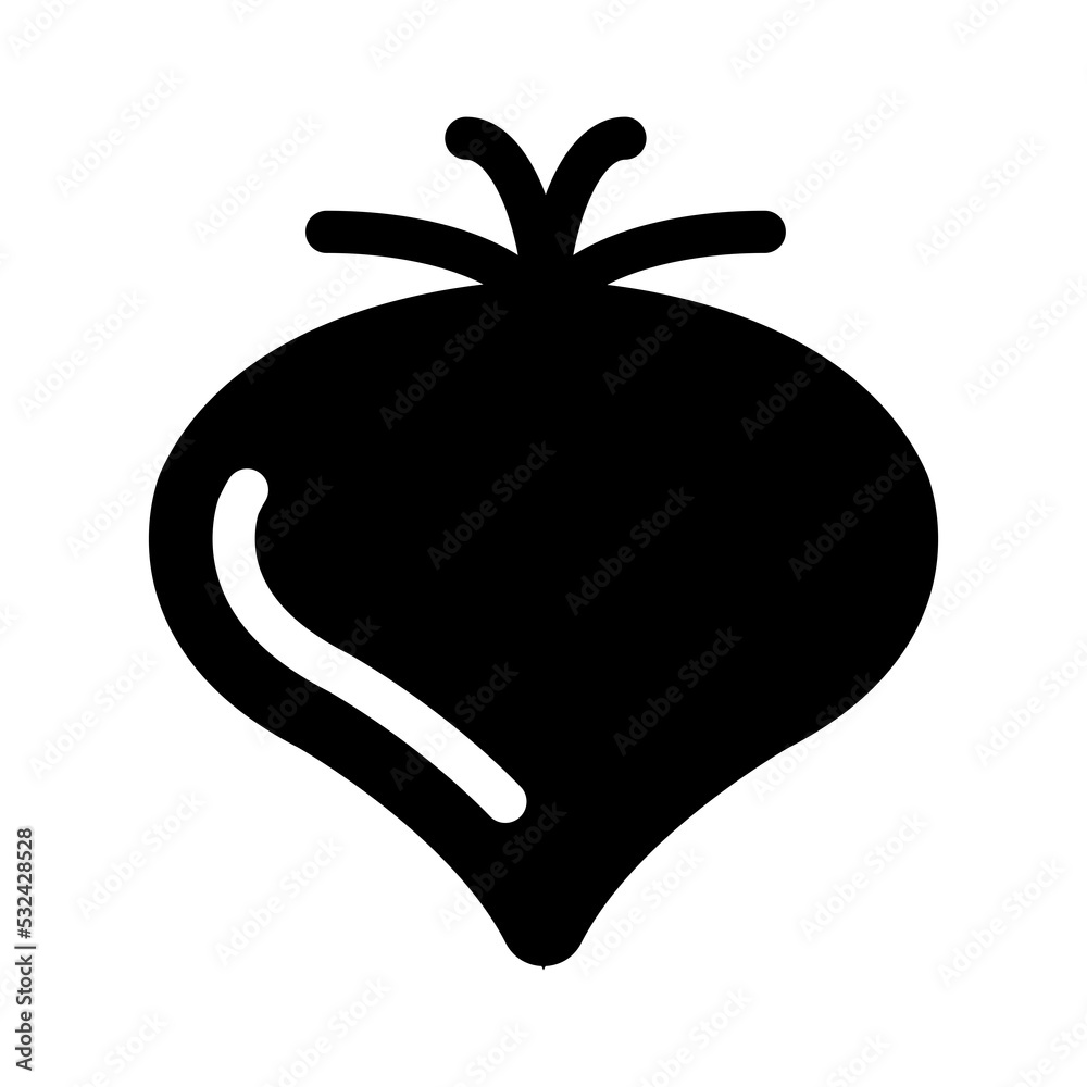 Radish icon with a black style that is suitable for your modern business Radish icon with a black style that is suitable for your modern business