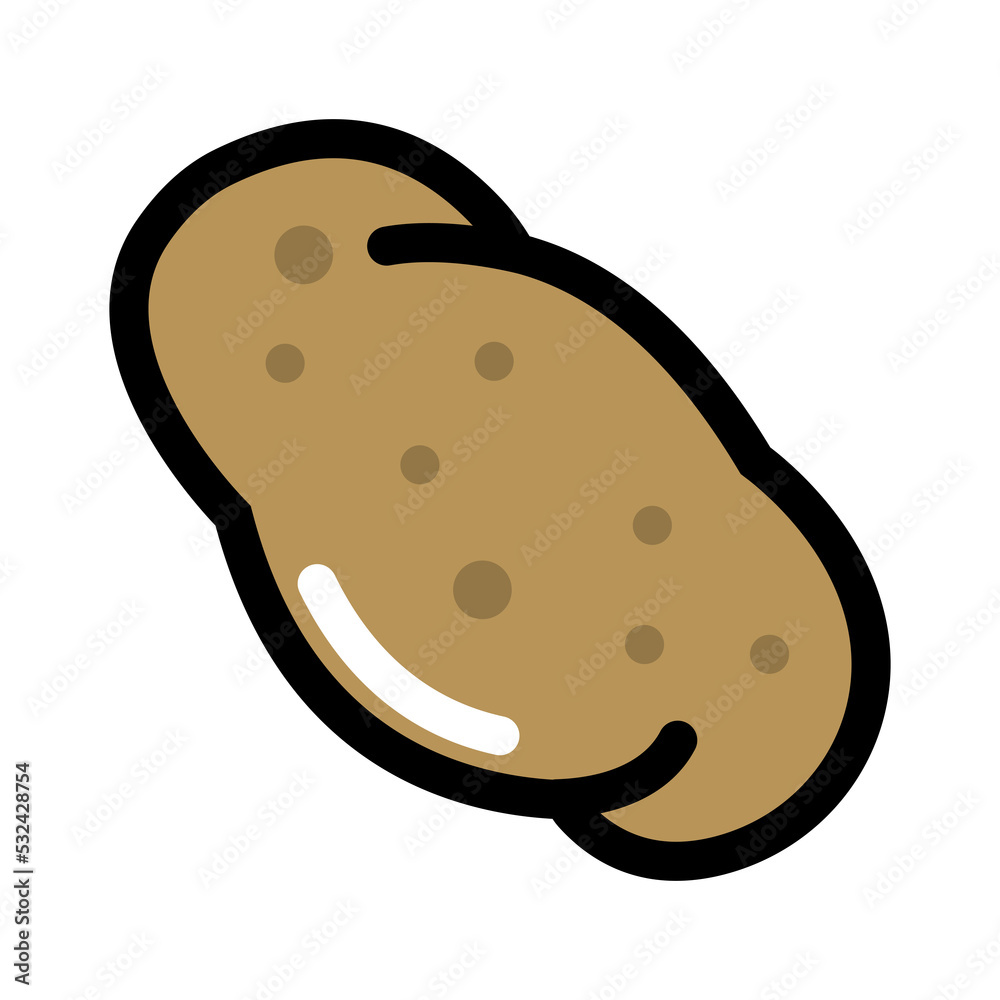 Potato icon with a color style that is suitable for your modern business Potato icon with a color style that is suitable for your modern business