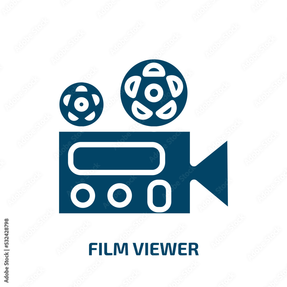 film viewer icon from cinema collection. Filled film viewer, movie, screen glyph icons isolated on white background. Black vector film viewer sign, symbol for web design and mobile apps film viewer icon from cinema collection. Filled film viewer, movie, screen glyph icons isolated on white background. Black vector film viewer sign, symbol for web design and mobile apps