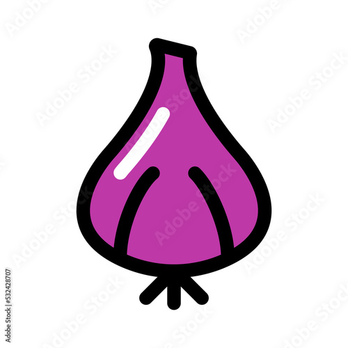 Onion icon with a color style that is suitable for your modern business
