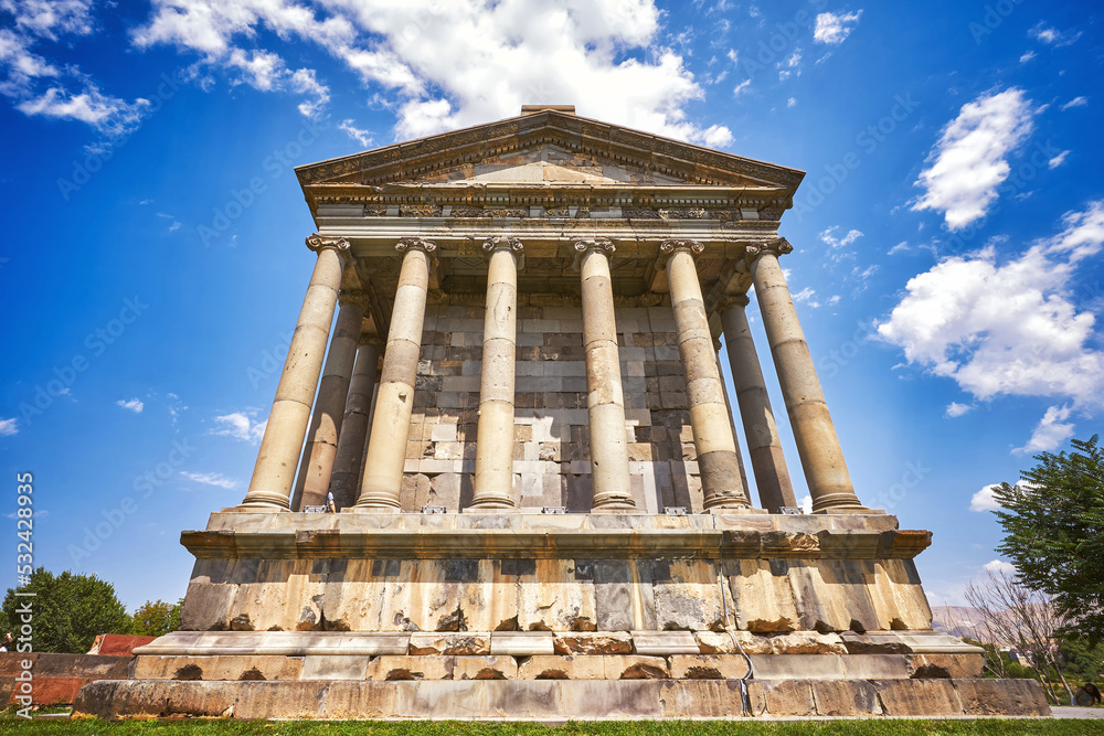 Facade of the Temple of Garni in Armenia Facade of the Temple of Garni in Armenia