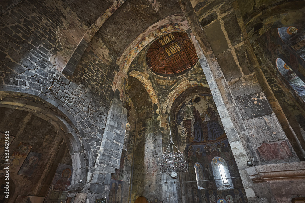 Interior of the Akhtala monastery in Armenia, known as Pghindzavank