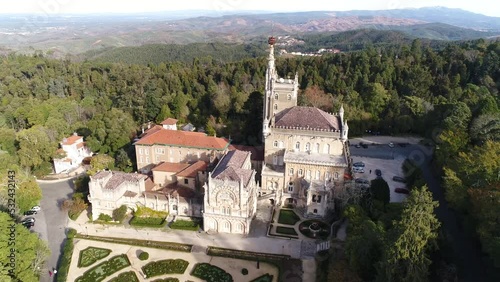 Aerial of Park and Palace of Bussaco Portugal photo