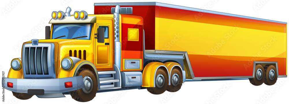cartoon scene with industrial truck car isolated illustration for children cartoon scene with industrial truck car isolated illustration for children