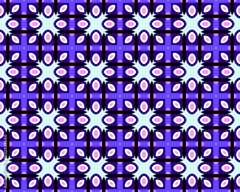 Geometric seamless abstract fabric Design with multicolor Pattern native tribal symmetrical Perfect Geometric seamless abstract fabric Design with multicolor Pattern native tribal symmetrical Perfect