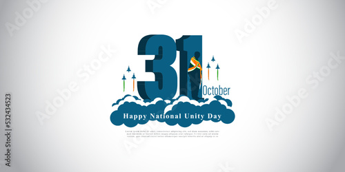 vector illustration for national unity day of India-31st October photo