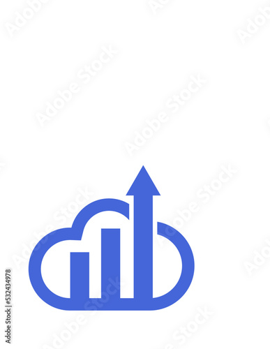 cloud concept design logo arrow up
