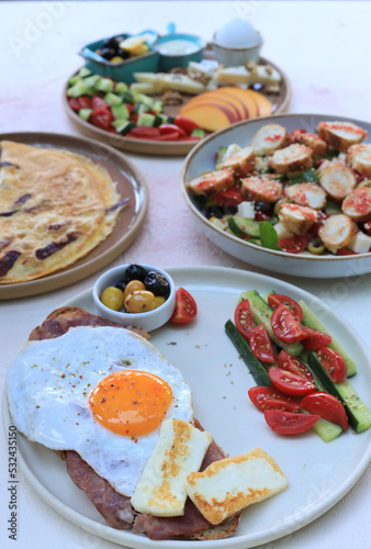 Breakfast is the first meal of the day usually eaten in the morning. Various "typical" or "traditional" breakfast menus exist, with food choices varying by region and traditions worldwide.