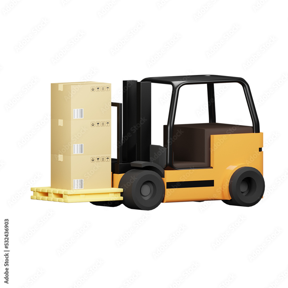 3D Icon Logistic forklift