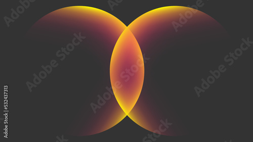 Cover templates set with vibrant gradient round shapes. Futuristic abstract backgrounds with planet sphere for your graphic design. Vector illustration