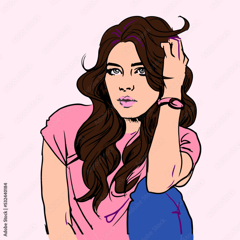 woman posing vector for card illustration background woman posing vector for card illustration background