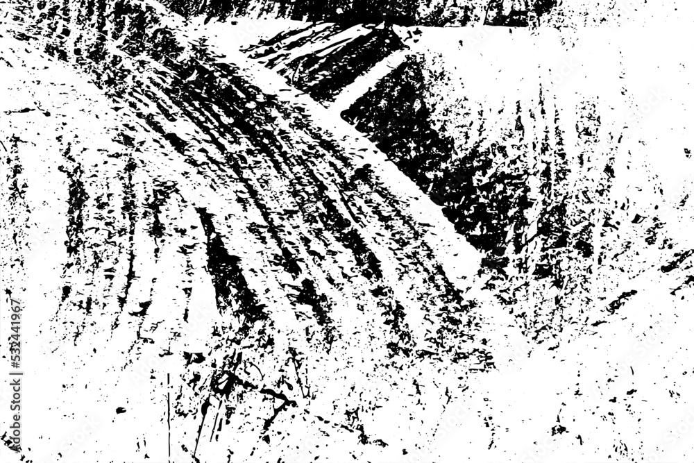 Grunge black and white vector texture. Monochrome dirty background. Abstract worn surface