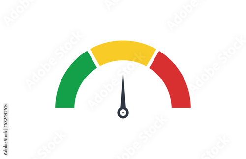 Low, moderate and high gauges icon
