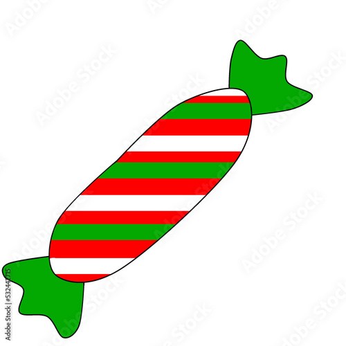sweet candy in a striped wrapper