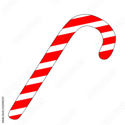 sweet candy striped stick cane