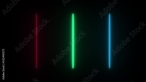 Concept 85-N1 Animated abstract neon light with led light effect and flickering pattern.