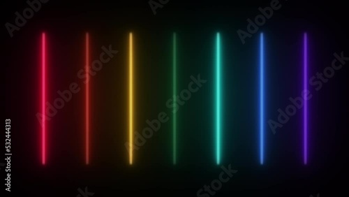 Concept 88-N1 Animated abstract neon light with led light effect and flickering pattern.