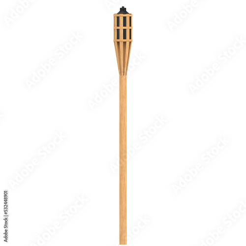 3D rendering illustration of a garden torch photo
