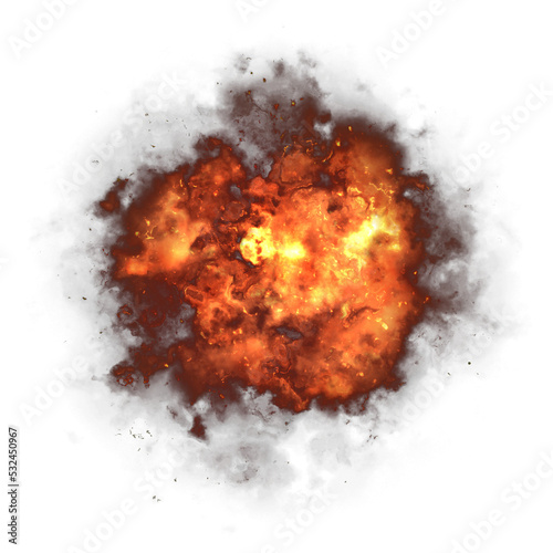 Fotobehang Fire explosion effect element