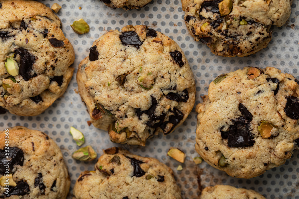 cookies faits maison chocolat noir et pistache cookies faits maison chocolat noir et pistache