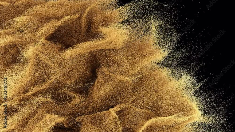 Sand Realistic Transition with Alpha Channel. Transition of sand place on footage or background and easier to adjust color.