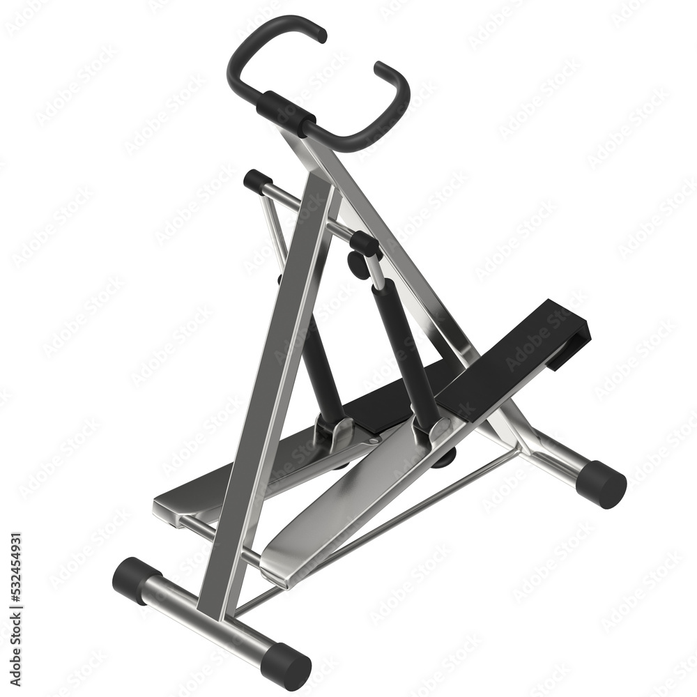 3D rendering illustration of a stepper machine glutes gym equipment