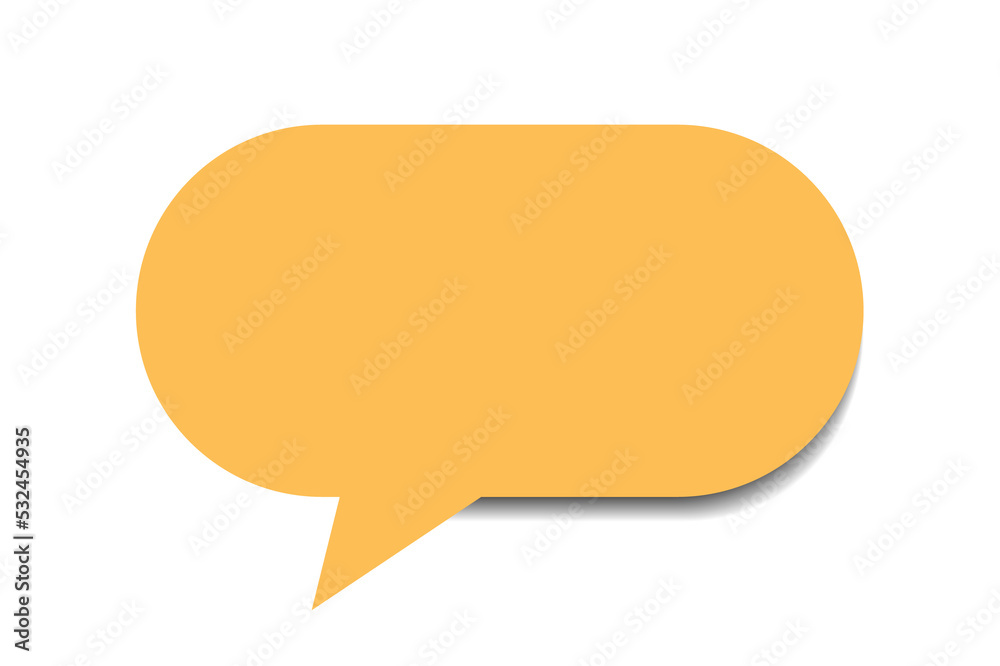 Quote frame, speech bubble, text field on transparent background.