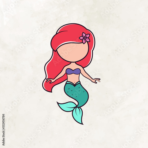 Cute faceless princess character vector