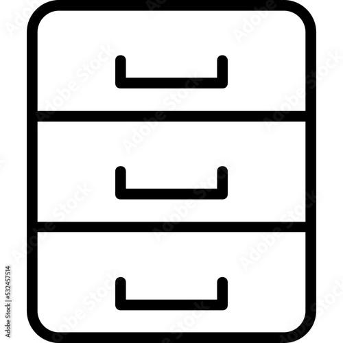 Chest of Drawers Vector Icon