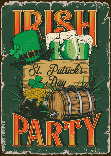 St. Patrick day flyer colorful