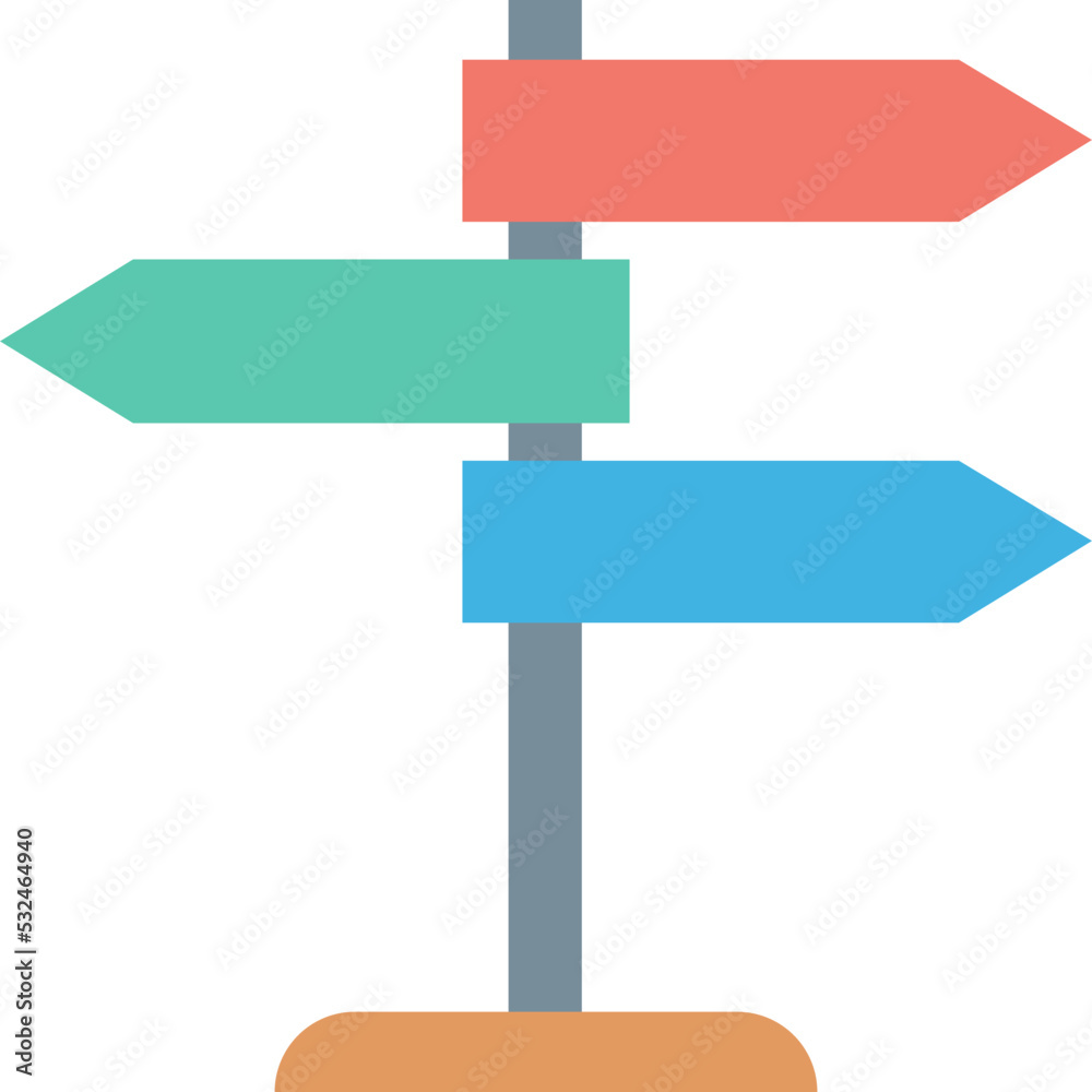 Signpost Vector Icon Signpost Vector Icon