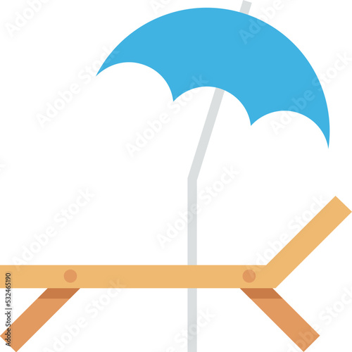 Sunbathe Vector Icon