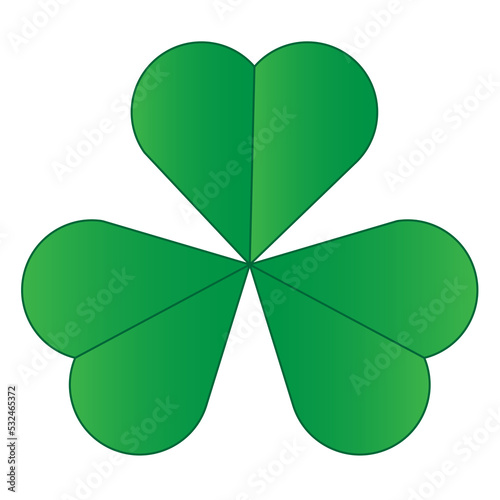 St. Patrick's green clover graphic design can be used for icons or content for the day's events.